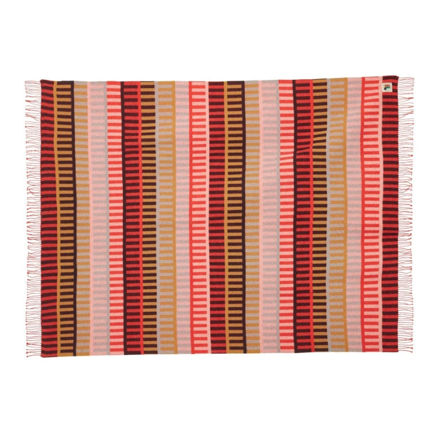 Donna Wilson Shiel Lambswool Throw - Red 3 Donna Wilson Shiel Lambswool Throw - Red