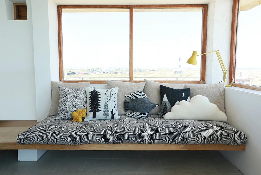 Donna Wilson Leaf Mini Shaped Cushion - Mustard 6 Donna Wilson Leaf Mini Shaped Cushion - Mustard - Image 4