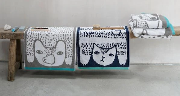 Donna Wilson Cat Hand Towel 4 Donna Wilson Cat Hand Towel - Image 2