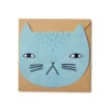 Donna Wilson Cat Cut-Out Card 2 Donna Wilson Cat Cut-Out Card -Happy Gift Store Blue Cat cut out card
