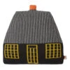 Donna Wilson Cottage Shaped Cushion - Black -Happy Gift Store Cottage Cushion Donna Wilson