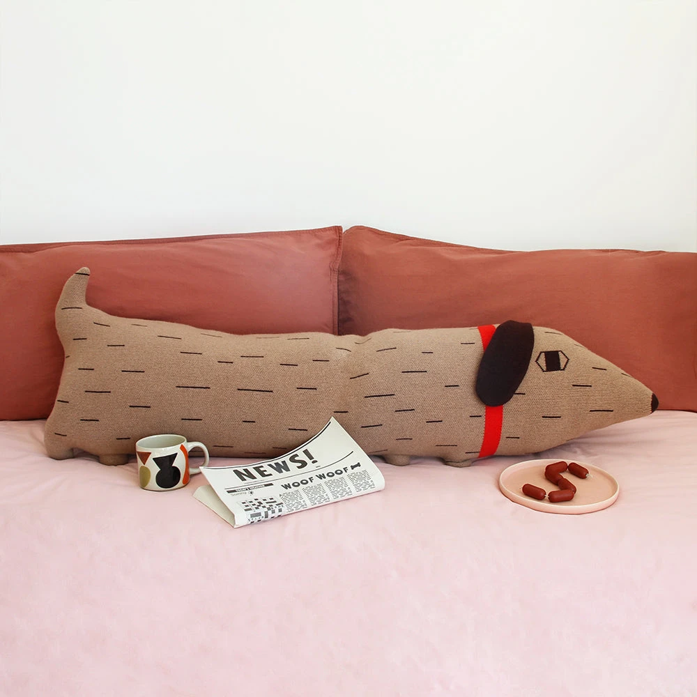 Donna Wilson Sausage Dog Bolster Cushion 4 Donna Wilson Sausage Dog Bolster Cushion - Image 2