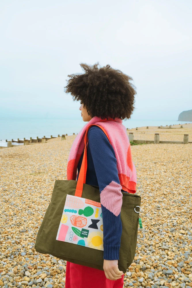 Donna Wilson Large Doodle Cotton Shopper 5 Donna Wilson Large Doodle Cotton Shopper - Image 3