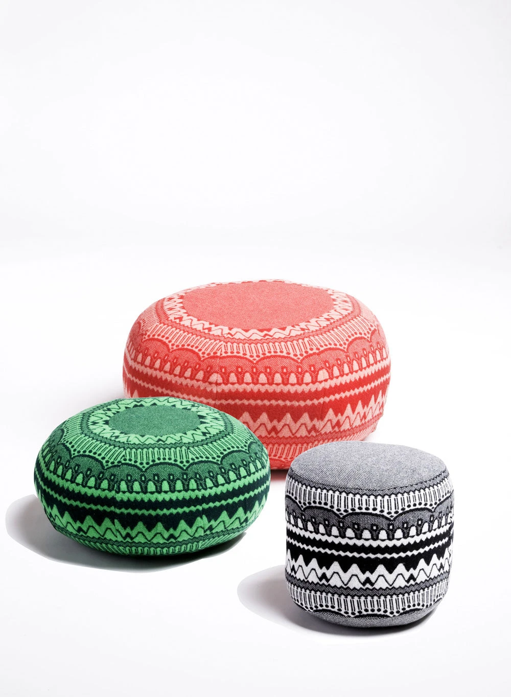 Donna Wilson Ernest Pouffe In ZigZag - Red 4 Donna Wilson Ernest Pouffe In ZigZag - Red - Image 2