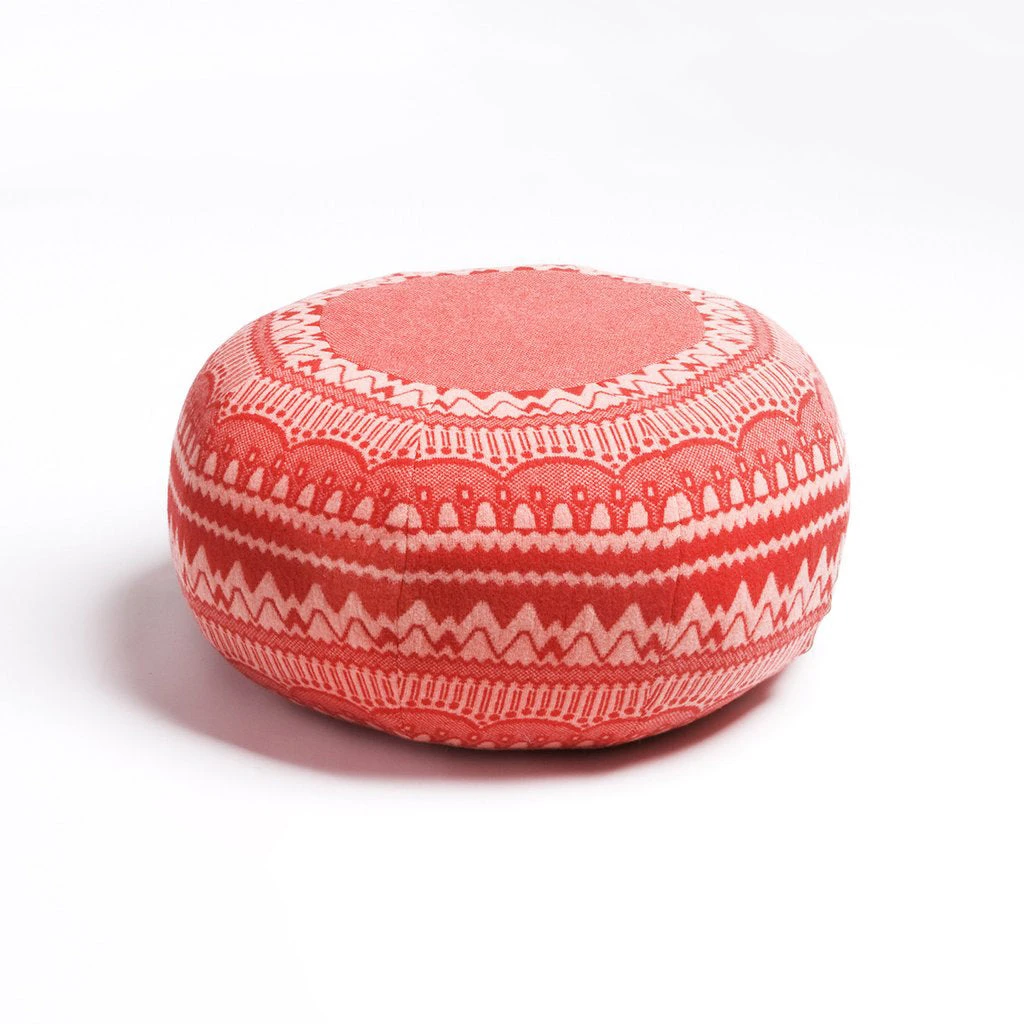 Donna Wilson Frank Pouffe In ZigZag - Red 2 Donna Wilson Frank Pouffe In ZigZag - Red