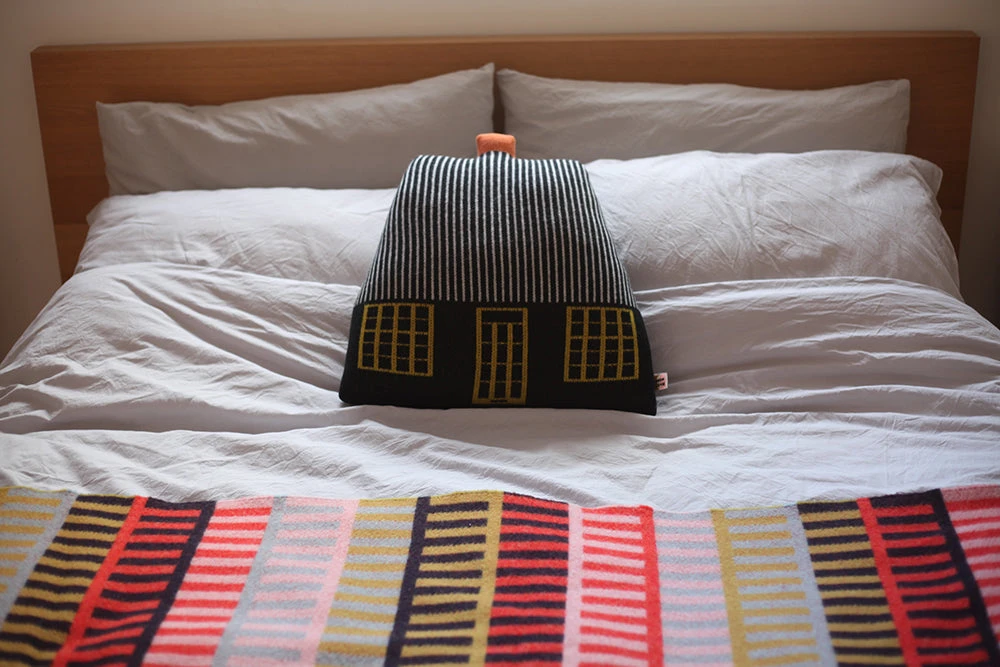 Donna Wilson Cottage Shaped Cushion - Black 4 Donna Wilson Cottage Shaped Cushion - Black - Image 2