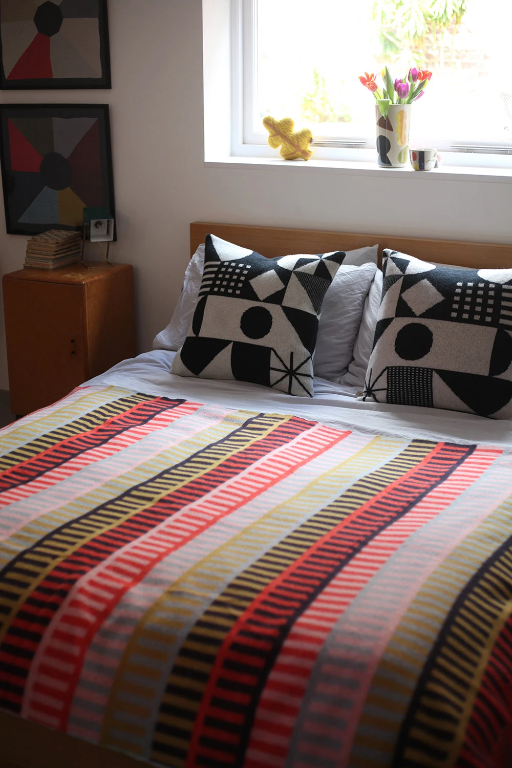 Donna Wilson Shiel Lambswool Throw - Red 4 Donna Wilson Shiel Lambswool Throw - Red - Image 2