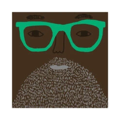 Donna Wilson Bespoke Johnny Square Cushion 9 Donna Wilson Bespoke Johnny Square Cushion -Happy Gift Store JohnnyDeepSkinGreenGlassesGreyBeard