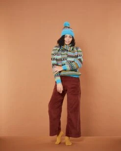 Donna Wilson Static Stripe Scarf - Turquoise 10 Donna Wilson Static Stripe Scarf - Turquoise -Happy Gift Store Static Stripe Sweater Scarf and Beanie Turquoise Donna Wilson e712883c 43fd 4ce8 ab44 515c144838e4