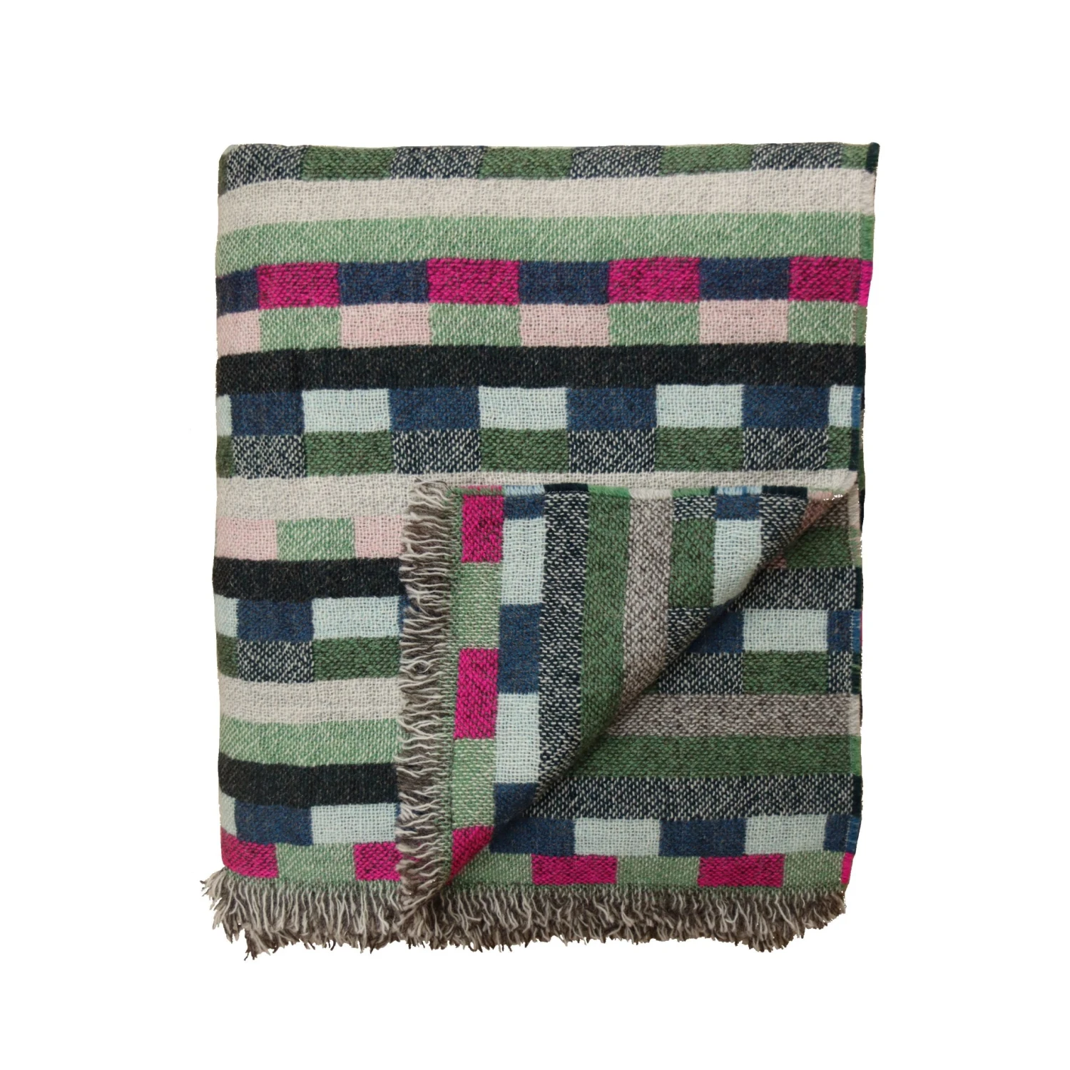 Donna Wilson Glitch Woven Throw - Forest Green 3 Donna Wilson Glitch Woven Throw - Forest Green