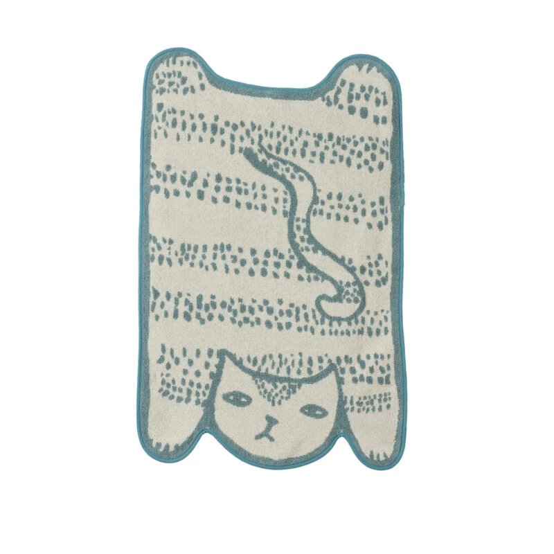 Donna Wilson Blue Cat Bath Mat 3 Donna Wilson Blue Cat Bath Mat